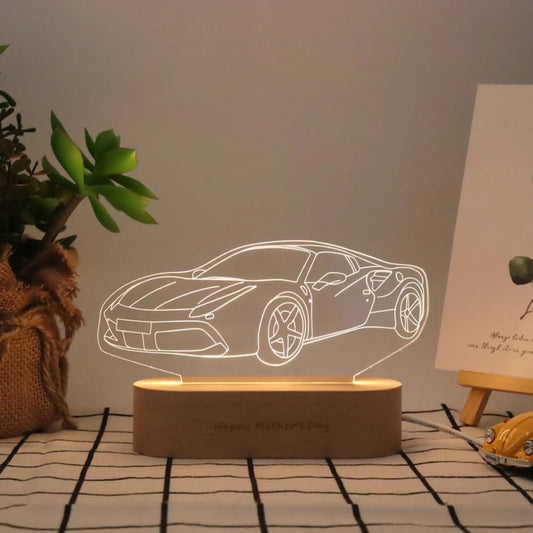 Personalized Car Photo Night Light detail