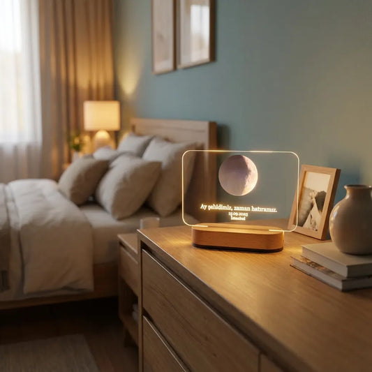 Personalized Moon Phase Night Light detail