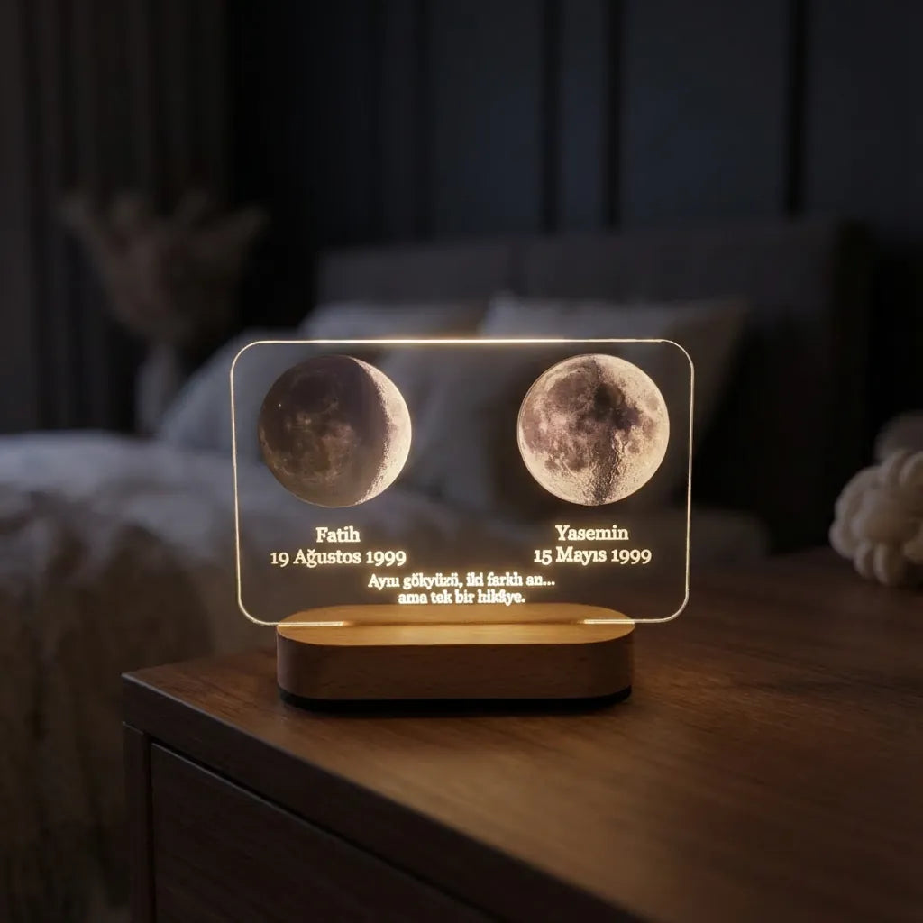 Personalized Moon Phase Night Light gift