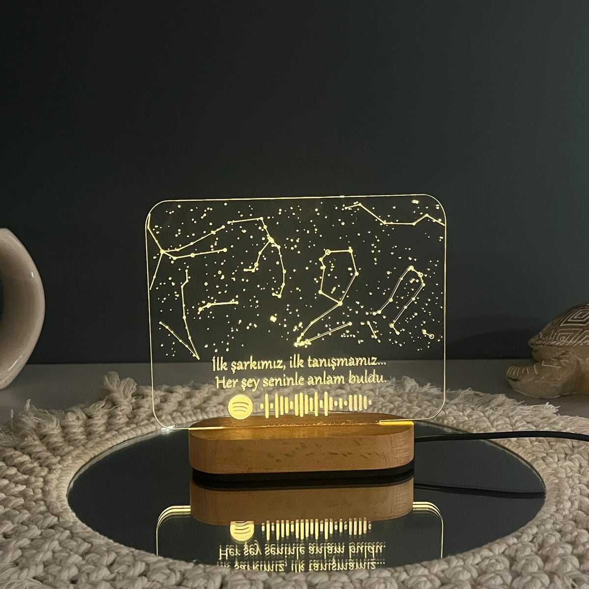 Star Map and Spotify Code Night Light gift