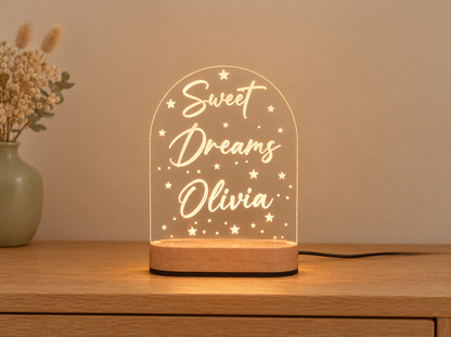 Personalized Sweet Dreams Night Light with Name