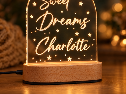 Personalized Sweet Dreams Night Light with Name